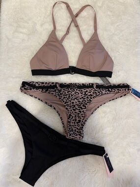 NWT! VS Bikini Top and 2 Bottoms SET